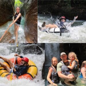 Private La Leona Waterfall + Private White Water River Tubing